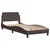 Vidaxl Posteljni okvir brez vzmetnice Hvar temno rjav 90x200 cm blago