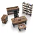 Hanah Home Kancelarijski set Braon-Antracit