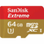 SANDISK spominska kartica MicroSDHC Extreme 64GB + adapter