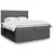 Vidaxl Box spring postelja z vzmetnico temno siva 200x200 cm blago