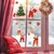 WallXpert novogodišnja nalepnica za prozor i zid 309006, jelka i Deda Mraz sa natpisima Merry Christmas i Ho Ho Ho, 30 x 50 cm