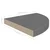 323913  Floating Corner Shelf High Gloss Grey 35x35x3,8 cm MDF