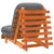 Futon na razvlačenje s madracem smeđi 70 x 206 x 11 cm borovina