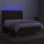 Vidaxl Box spring postelja z vzmetnico LED temno rjava 140x190cm blago