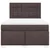 Vidaxl Box spring postelja z vzmetnico temno rjav 140x190 cm blago
