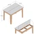 Hanah Home Trpezarijski sto Kiev 510 110x75x72cm Beli