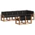 Set vanjskih sofa s jastukom 8 pcs Prirodna i crna