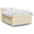 Vidaxl Box spring postelja z vzmetnico krem 160x200 cm blago