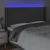 Vidaxl LED posteljno vzglavje temno sivo 203x16x118/128 cm blago