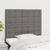 Vidaxl Vzglavje postelje temno sivo 80x5x118/128 cm blago