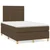 Vidaxl Box spring postelja z vzmetnico temno rjava 120x190 cm blago