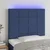 Vidaxl LED posteljno vzglavje modro 100x5x118/128 cm blago