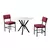 Hanah Home Trpezarijski sto i stolice Dubai , Bordo-beli
