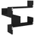 Polica na zidu s policom 2 pcs Crni hrast 40 x 40 x 49,5 cm