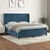 Vidaxl Box spring postelja z vzmetnico temno modra 180x200 cm žamet