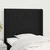 Vidaxl Vzglavje z ušesi črno 93x16x118/128 cm blago