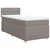 vidaXL vidaXL Box spring postelja z vzmetnico taupe 90x190 cm blago, (21291025)