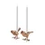 POLSPOTTEN Komplet svečnikov flock of birds 12,5 x 5 x 7 cm 2-pack