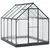 Vrtni staklenik s vratima Antracit 183,5 x 243,5 x 207 cm