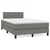 Vidaxl Box spring postelja z vzmetnico temno siva 120x190 cm blago