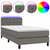Krevet box spring s madracem LED sivi 100x200cm od umjetne kože