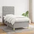 Vidaxl Box spring postelja z vzmetnico svetlo siva 80x200 cm blago