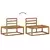 Set vanjskih sofa 3 pcs Prirodna Čvrsto drvo akacije