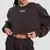 GymBeam Women‘s Aura Cropped Sweatshirt Tee Brown