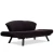 Atelier del Sofa Dvosed na razvlačenje Genzo 177x87x75cm Crni