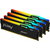 DDR5 64GB (4x16GB) 6000MT/s [FURY BEAST RGB], Non-ECC UDIMM, CL40 1.35V, 288-Pin 1Rx8, Black, Memory Kit, w/RGB Heatsink, XMP