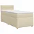 vidaXL Postelja boxspring z vzmetnico Krem 90 x 200 cm Blago