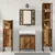 Set namještaja za kupaonicu 4 pcs Smeđa 33 x 33 x 185.5 cm