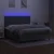 Vidaxl Box spring postelja z vzmetnico LED temno siva 160x200 cm blago