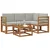Set vanjskih sofa 5 kom. Prirodna i svjetlosiva
