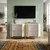 Hanah Home komoda Squarel 180, 180 cm, bela / travertin