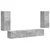Set TV komoda 4 pcs Betonski sivi Konstruirano drvo