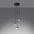 Sollux SL.1226 - Luster na sajli REA 3xE14/12W/230V beton