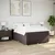 Vidaxl Box spring postelja z vzmetnico temno rjava 140x200 cm blago