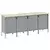 Radni ormar s ladicama 4 pcs Crna i Siva 200 x 55 x 85 cm