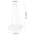LED luster na sajli GLOW LED/75W/230V 4000K O 60 cm, zlatni