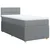 Vidaxl Box spring postelja z vzmetnico svetlo siv 100x200 cm blago