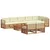 Set vanjskih sofa 9 kom. Prirodna i krem