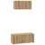 Set TV komoda Zidne 2 pcs Umjetnički hrast Konstruirano drvo