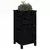 Vrtna sadilica crna 40 x 40 x 78 cm od masivne borovine
