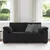 Vidaxl Dvosed črne barve 180x77x82 cm žamet