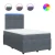 Vidaxl Box spring postelja z vzmetnico temno siv 120x190 cm žamet