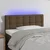 Vidaxl LED posteljno vzglavje temno rjavo 90x5x78/88 cm blago
