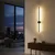 Crna zidna LED lampa 12W 3000K IP20