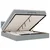 Otomanski krevet s madracem svijetlosivi 200x200 cm tkanine