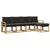 Set vanjskih sofa s jastukom 5 pcs Bijela i crna